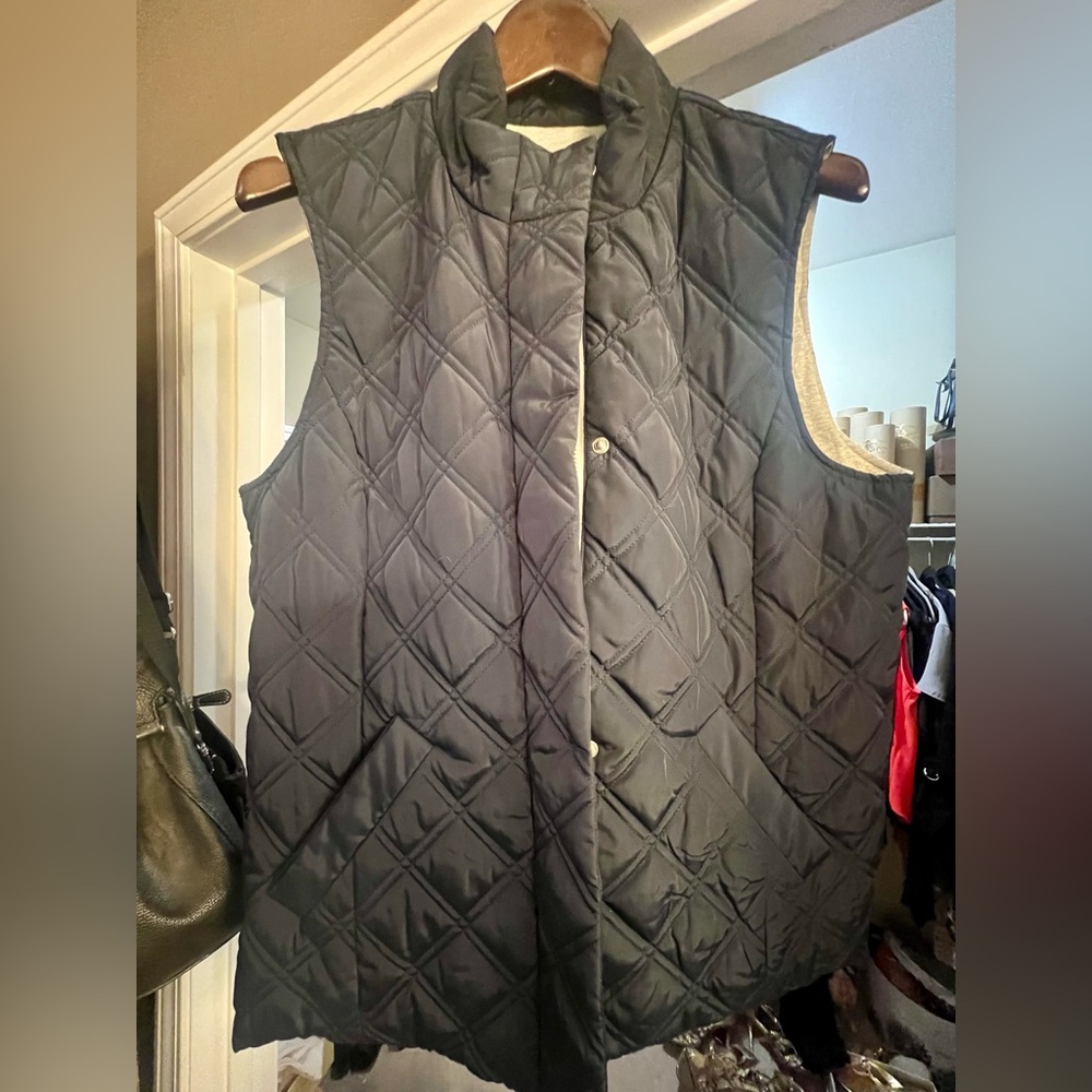 Jones New York Dark Navy Quilted Vest